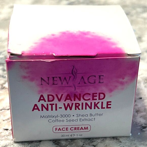 New Age Anti-Wrinkle Face Cream 1oz Matrixyl-3000 Shea Butter Coffee Seed NIB - Picture 3 of 5